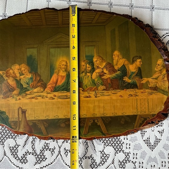 VINTAGE 1970s Last Supper hanging plaque - Picture 5 of 6